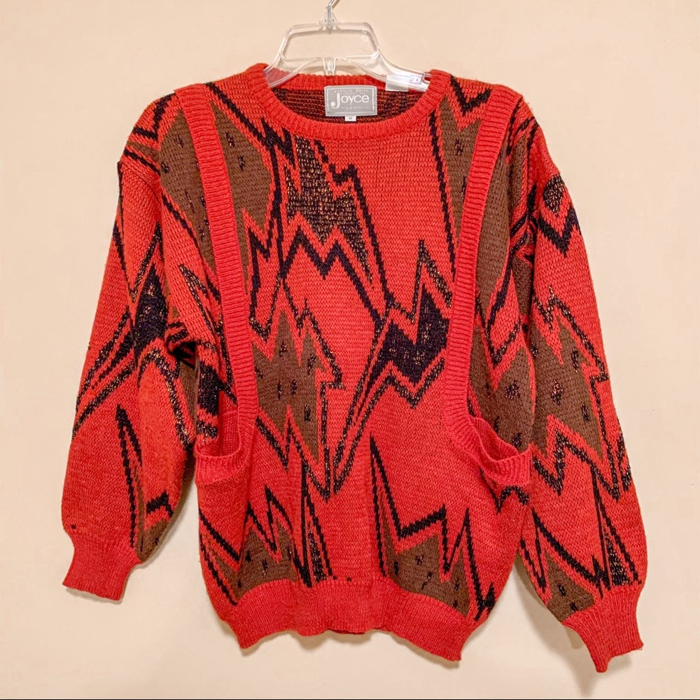 Joyce | Vintage Metallic Acrylic Knit Sweater